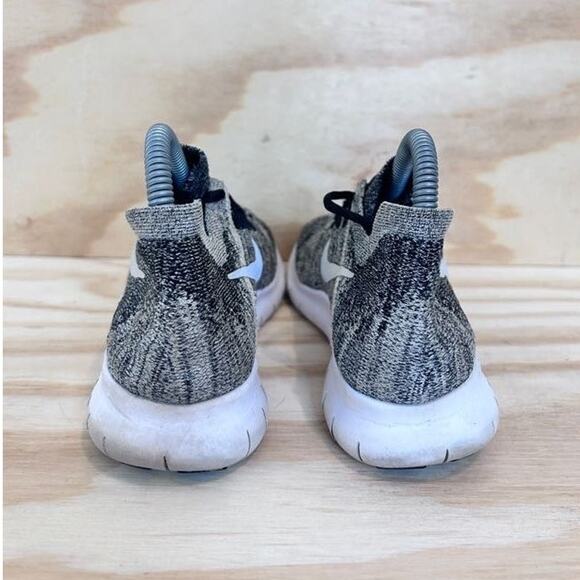 Nike - Free RN Flyknit - Running Shoes -Black/White - Women's - 7.5 - 880844-003 - Picture 6 of 9